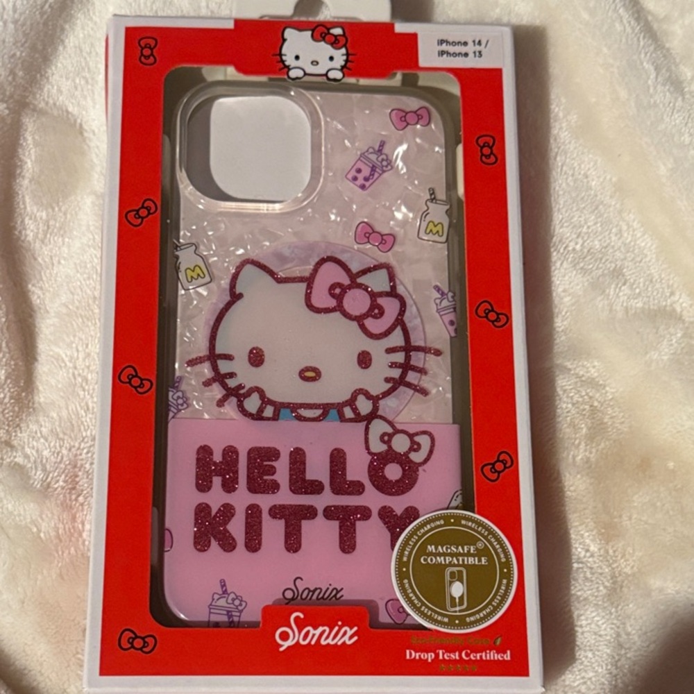 Sonix Hello Kitty Phone Case - Pink and White Boba iPhone 13 14 MagSafe
